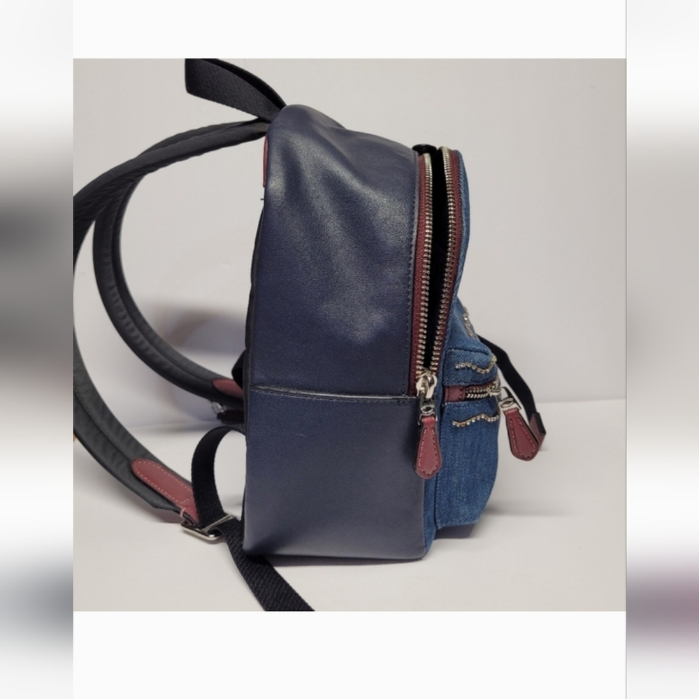 Coach Star Denim Patchwork Mini Backpack - Picture 9 of 10